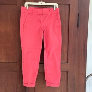 Loft Marisa Pink cropped ankle pants size 4.